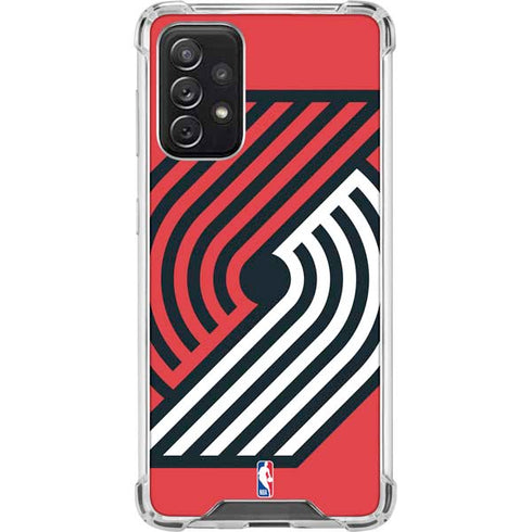 NBA Portland Trail Blazers Large Logo Galaxy A72 5G Clear Case